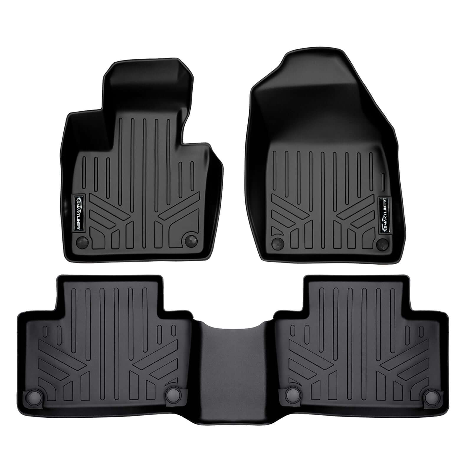 SMARTLINER Custom Fit Floor Liners For 2020-2024 Volvo XC90 (6 Passenger Models. No Plug-in Hybrid Models)