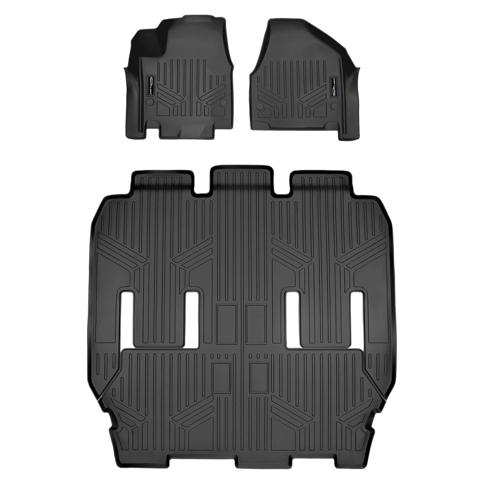 SMARTLINER Custom Fit Floor Liners For 2021-2025 Chrysler Pacifica with 2nd Row Bucket Seats(Touring & L Models)