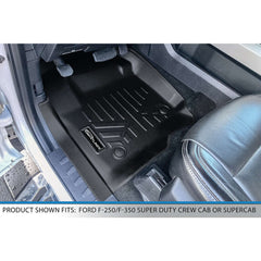 SMARTLINER Custom Fit Floor Liners For 2017-2024 Ford F-250/F-350 Super Duty Crew Cab with 1st Row Bench Seat