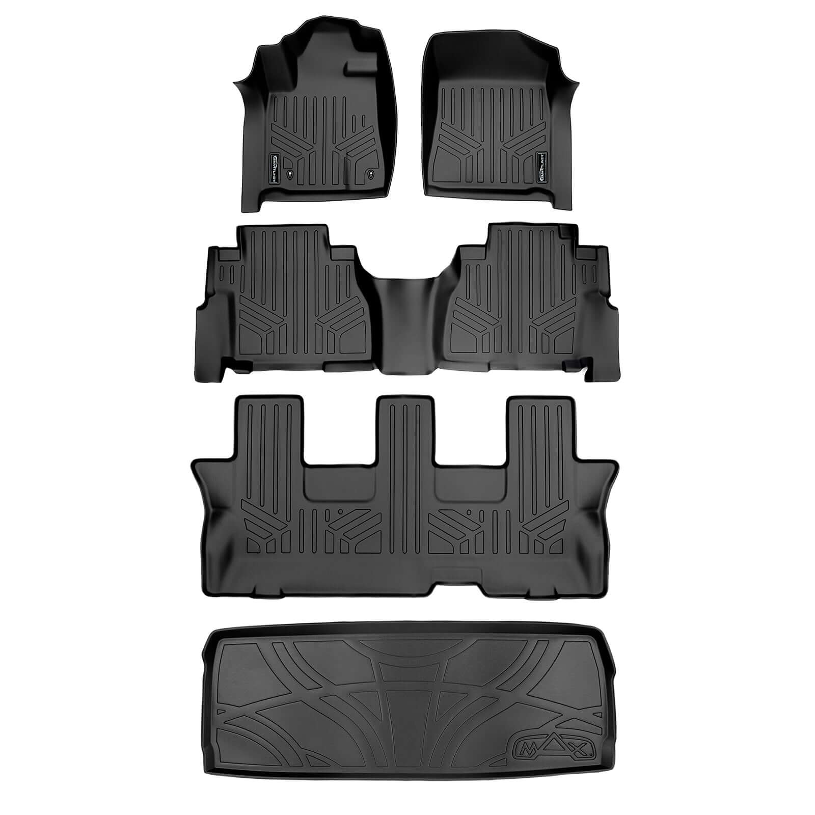 SMARTLINER Custom Fit Floor Liners For 2008-2011 Toyota Sequoia (with Bench Seat)