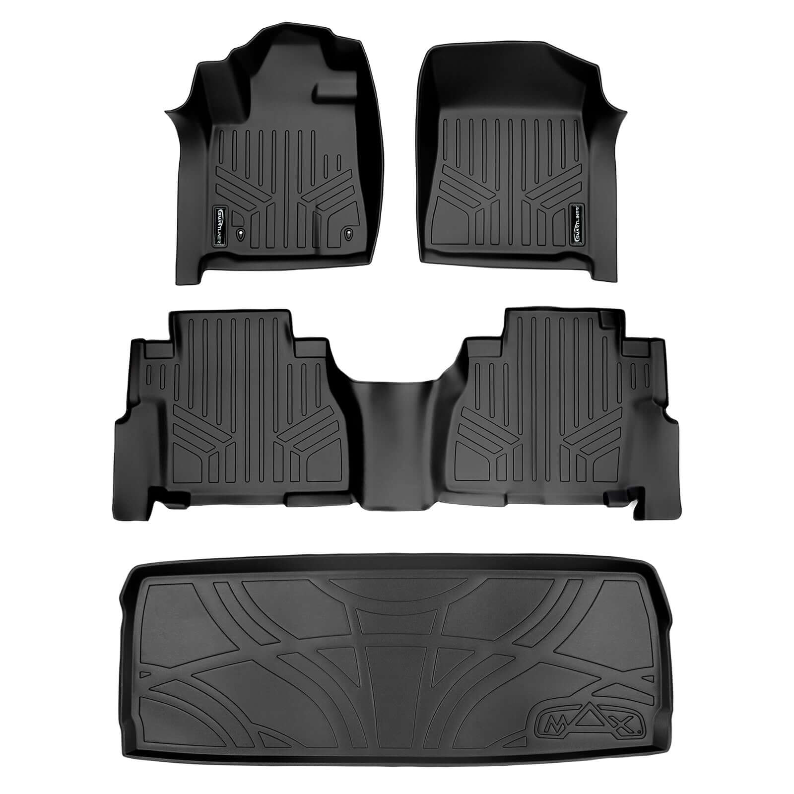 SMARTLINER Custom Fit Floor Liners For 2008-2011 Toyota Sequoia (with Bench Seat)