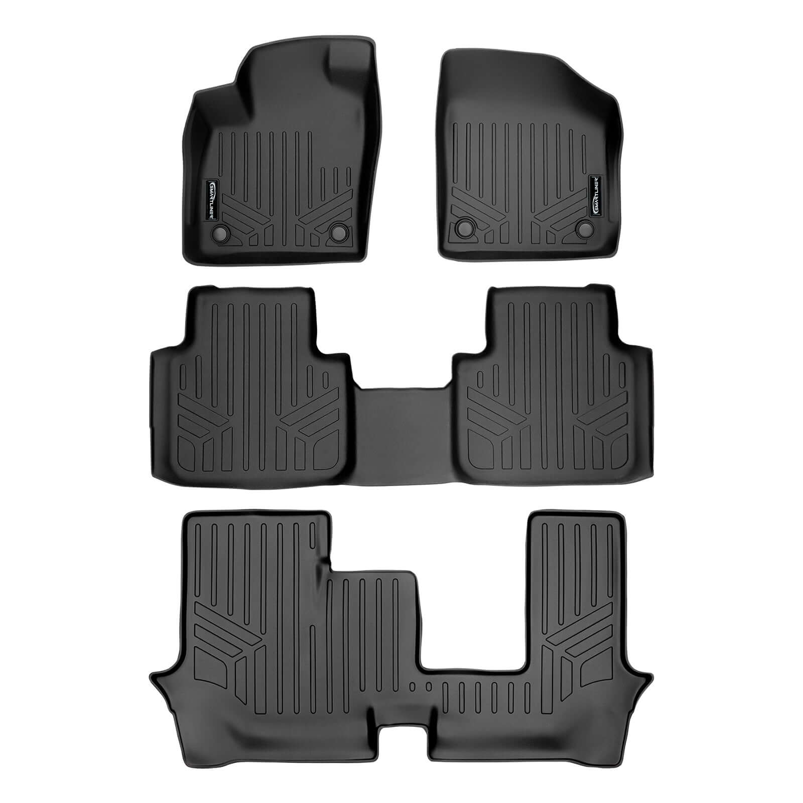 SMARTLINER Custom Fit Floor Liners For 2018-2024 Atlas (with 2nd Row Bench Seat)