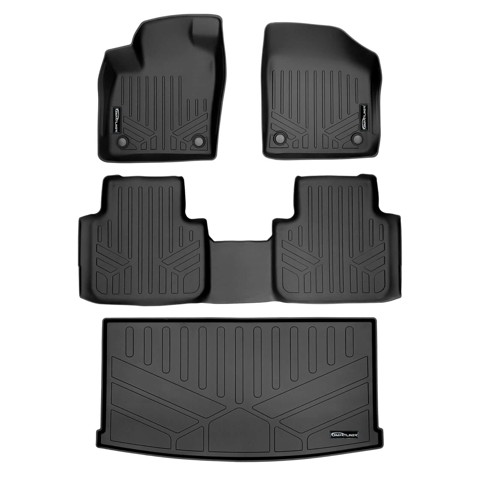 SMARTLINER Custom Fit Floor Liners For 2018-2024 Atlas (with 2nd Row Bench Seat)