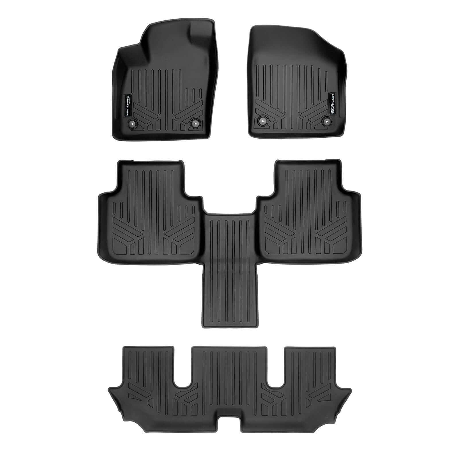 SMARTLINER Custom Fit Floor Liners For 2018-2024 Atlas (with 2nd Row Bucket Seats)