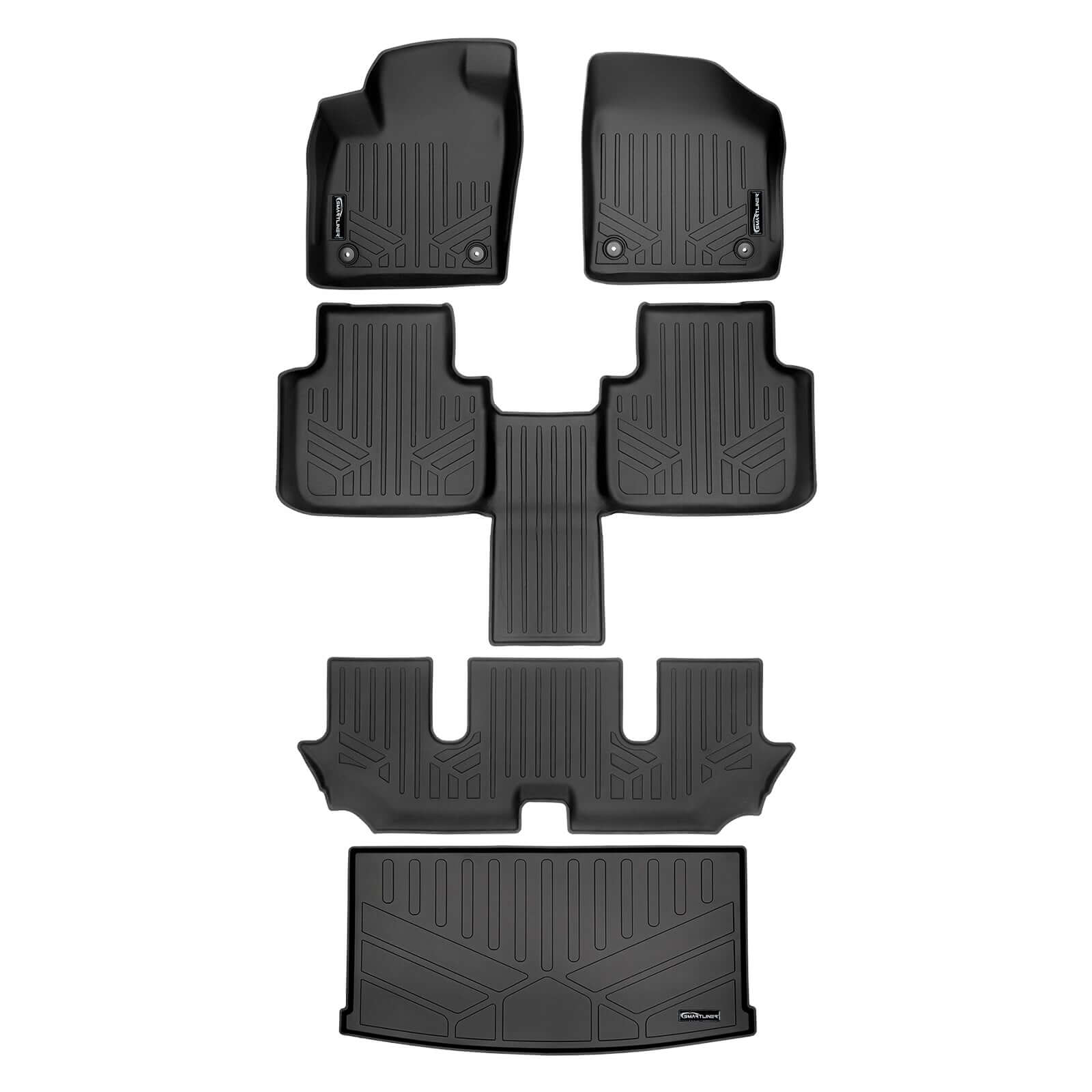 SMARTLINER Custom Fit Floor Liners For 2018-2024 Atlas (with 2nd Row Bucket Seats)