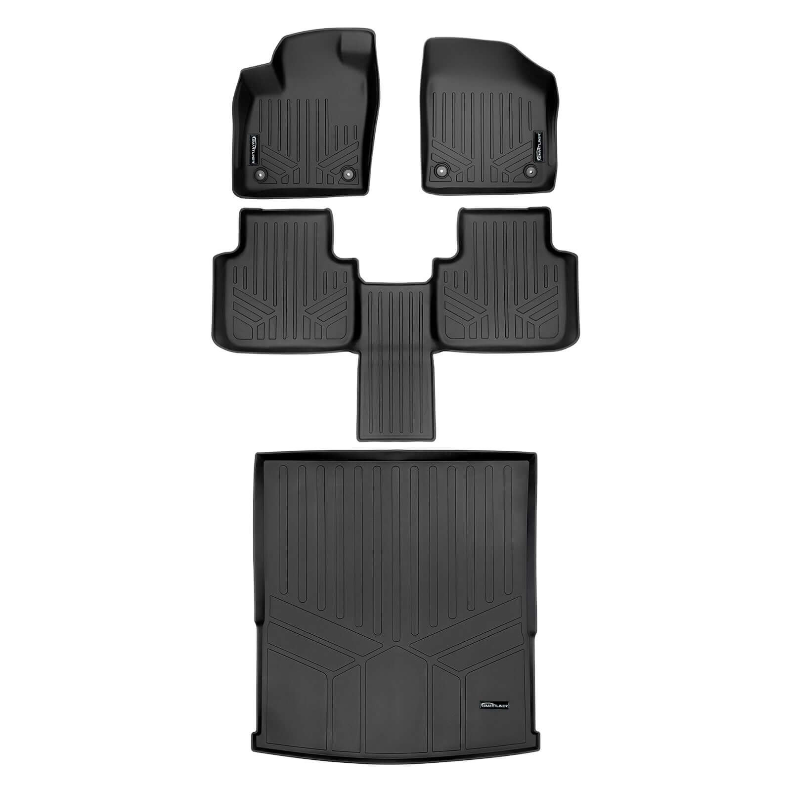 SMARTLINER Custom Fit Floor Liners For 2018-2024 Atlas (with 2nd Row Bucket Seats)