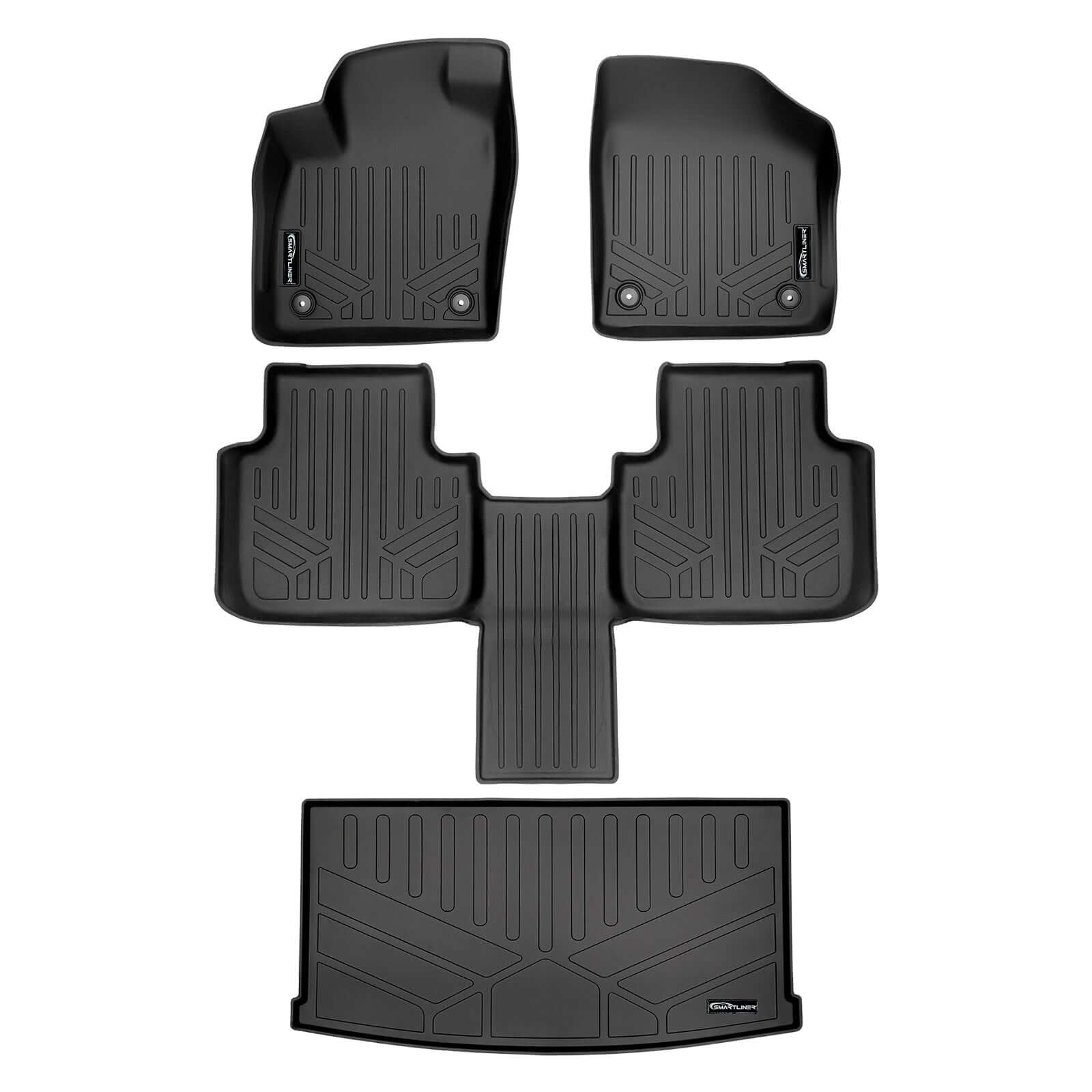 SMARTLINER Custom Fit Floor Liners For 2018-2024 Atlas (with 2nd Row Bucket Seats)