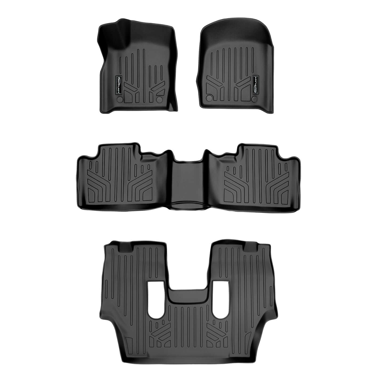 SMARTLINER Custom Fit Floor Liners For 2016-2024 Dodge Durango (with 2nd Row Bucket Seats)