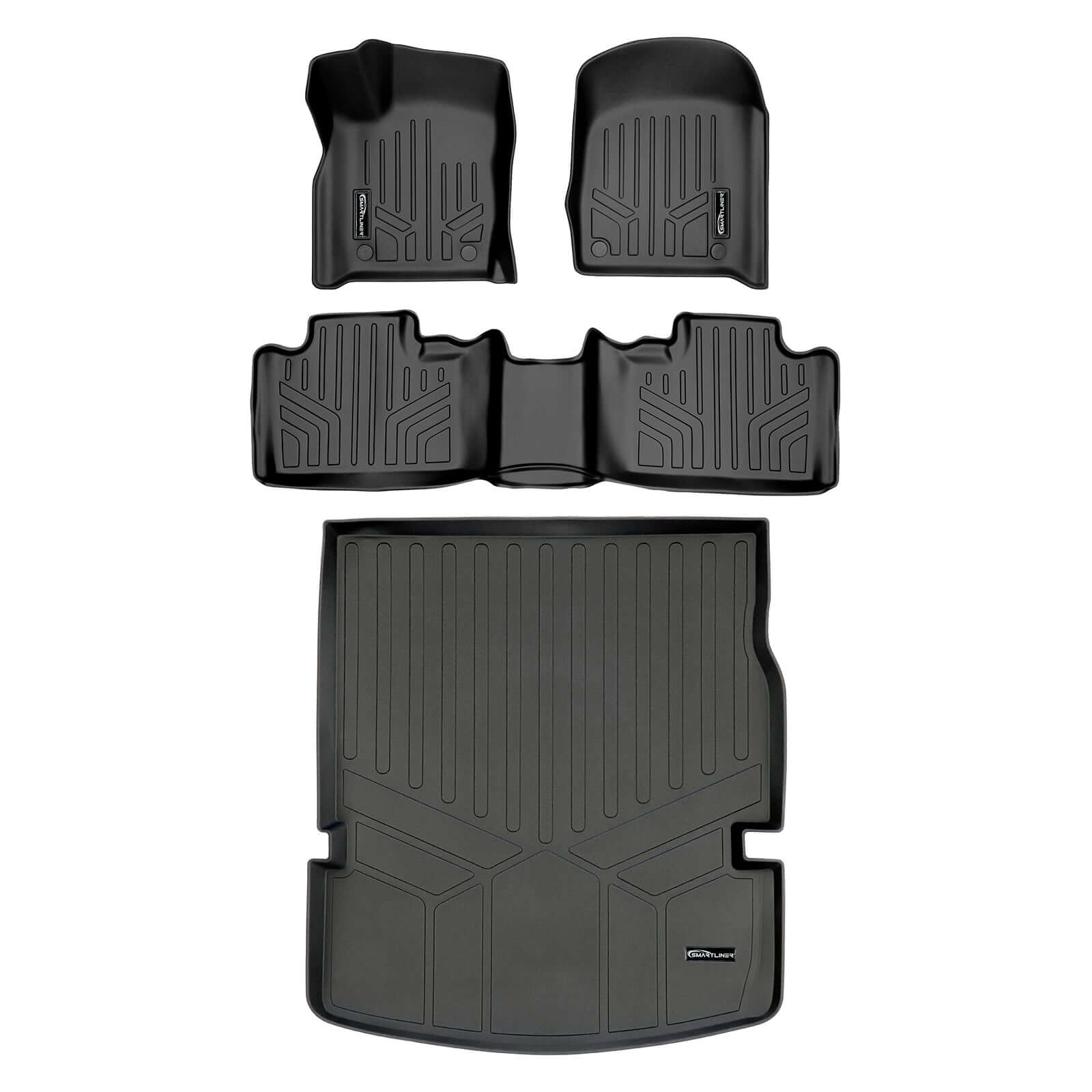 SMARTLINER Custom Fit Floor Liners For 2016-2024 Dodge Durango (with 2nd Row Bucket Seats)