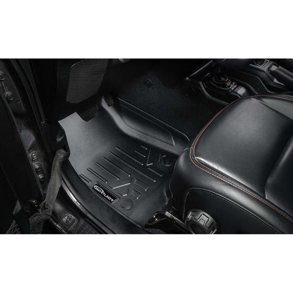 SMARTLINER Custom Fit Floor Liners For 2021-2024 Jeep Wrangler 4xe (With Trail-Rail system)