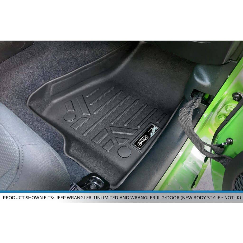 SMARTLINER Smart Coverage™ Custom Fit Floor Liners For 2020-2024 Jeep Gladiator with Lockable Rear Underseat Storage