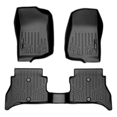 SMARTLINER Custom Fit Floor Liners For 2021-2024 Jeep Wrangler 4xe (With Trail-Rail system)