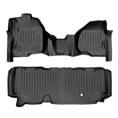 SMARTLINER Custom Fit Floor Liners For 2012-2016 Ford F-250/F-350/F-450/F-550 Super Duty Standard Cab with Raised Drivers Side Pedal