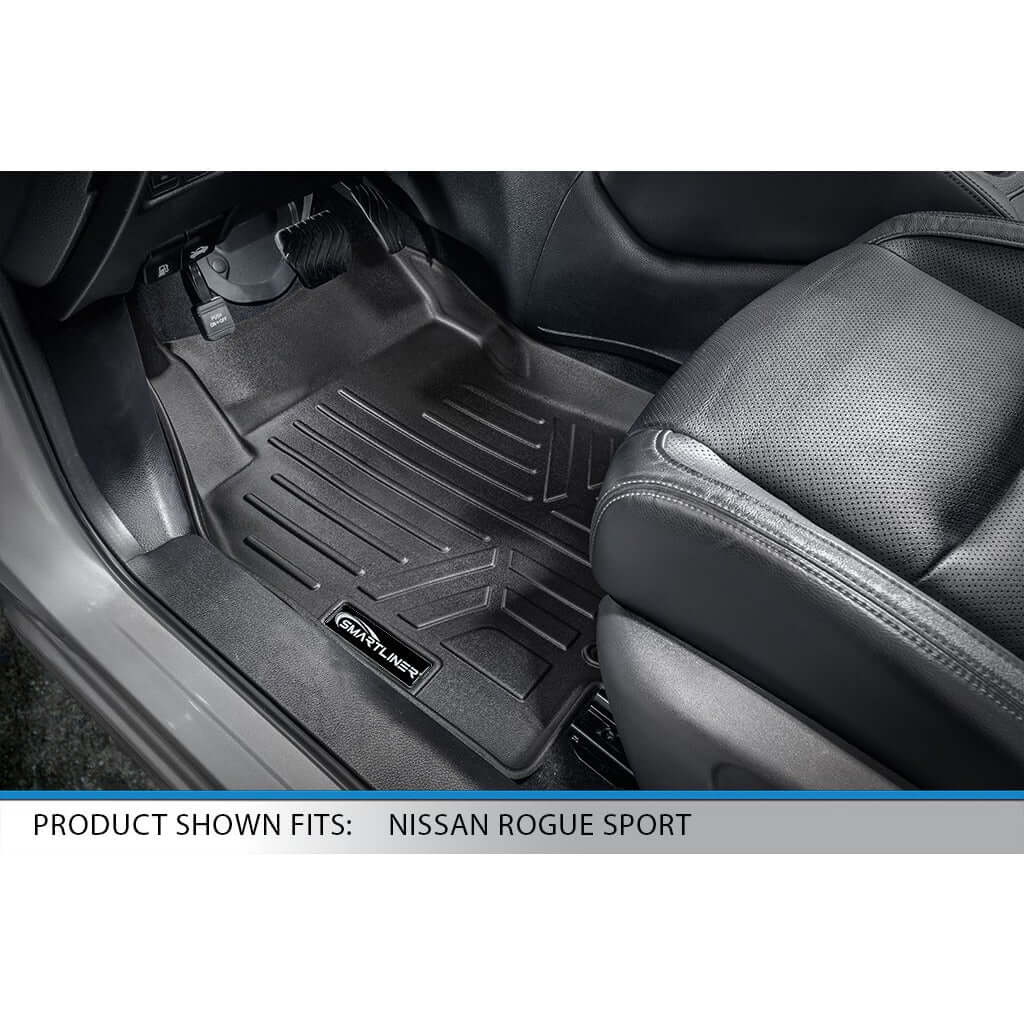 SMARTLINER Custom Fit Floor Liners For 2017-2024 Nissan Rogue Sport - Factory Cargo Tray in Highest Position (No S Models)