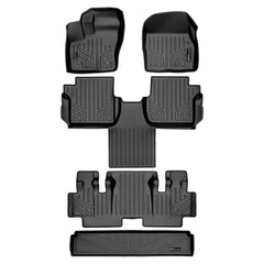 SMARTLINER Custom Fit Floor Liners For 2014-2021 Transit Connect With Carpet Flooring (Long Wheelbase & 2nd Row Bucket Seats)