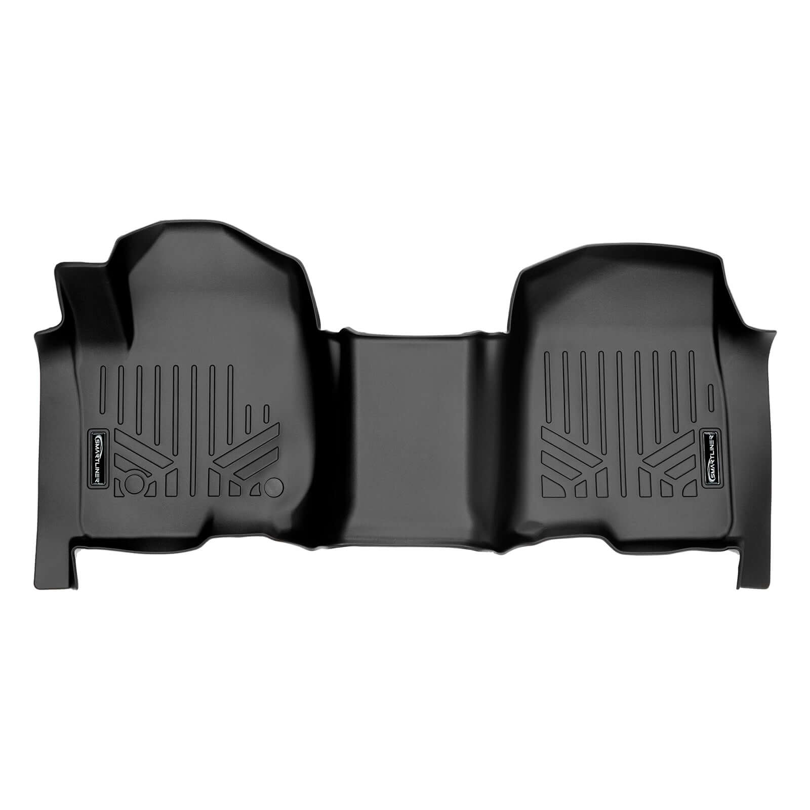 SMARTLINER Smart Coverage™ Custom Fit Floor Liners For 2019-2024 Chevrolet Silverado 1500 Crew Cab With 1st Row Bench Seat (with OTH Coverage) and Carpet Flooring without the 2nd Row Underseat Storage