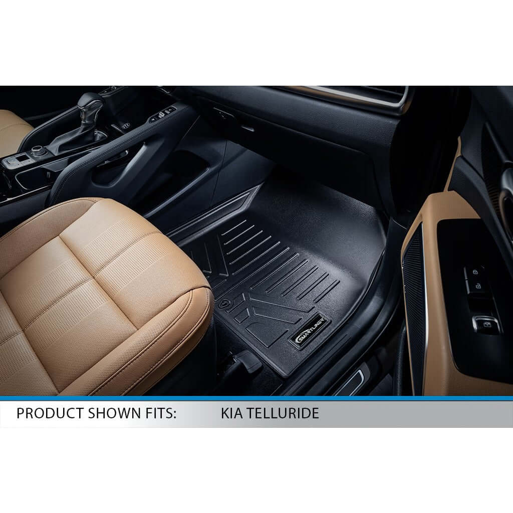 SMARTLINER Custom Fit Floor Liners For 2020-2024 Kia Telluride with 2nd Row Bucket Seats No Center Console and No In Between Coverage