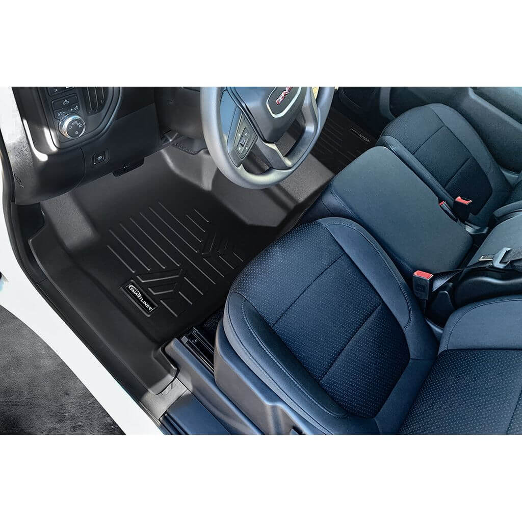 SMARTLINER Custom Fit Floor Liners For 2019-2024 GMC Sierra 1500 Regular Cab (With 1st Row Hump Coverage)