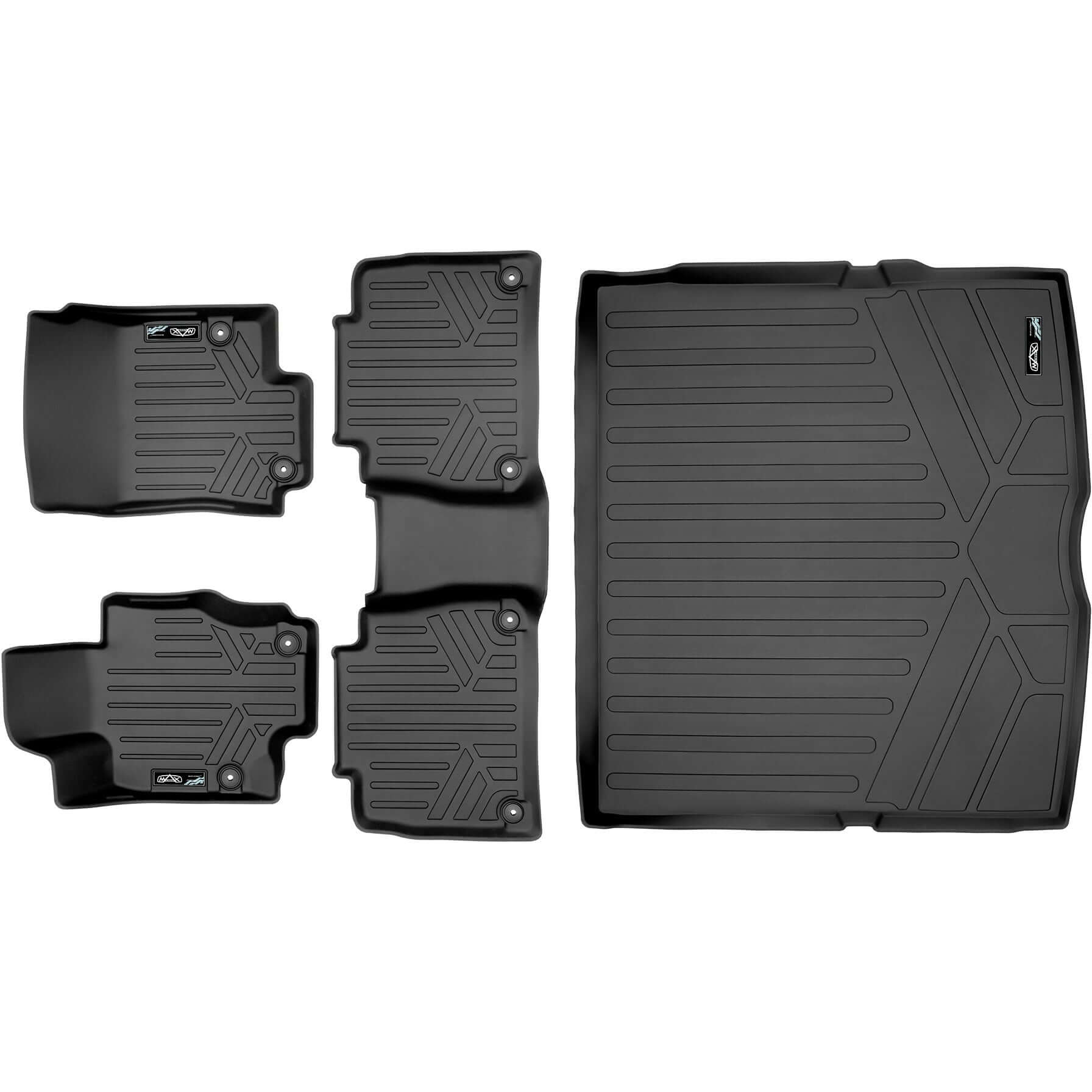 SMARTLINER Custom Fit Floor Liners For 2020-2024 Mercedes-Benz GLE-Class 7/8 Passenger