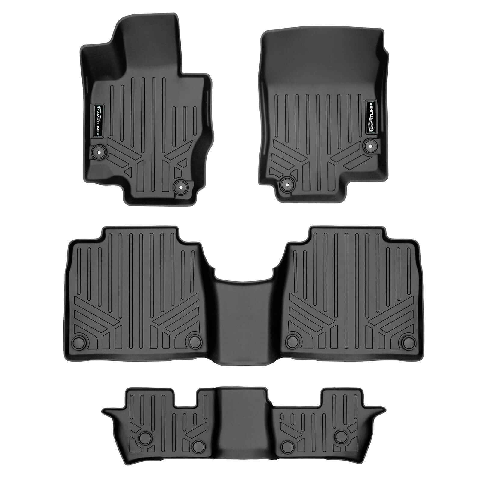 SMARTLINER Custom Fit Floor Liners For 2020-2024 Mercedes-Benz GLS-Class 7 Passenger With 2nd Row Bench Seat