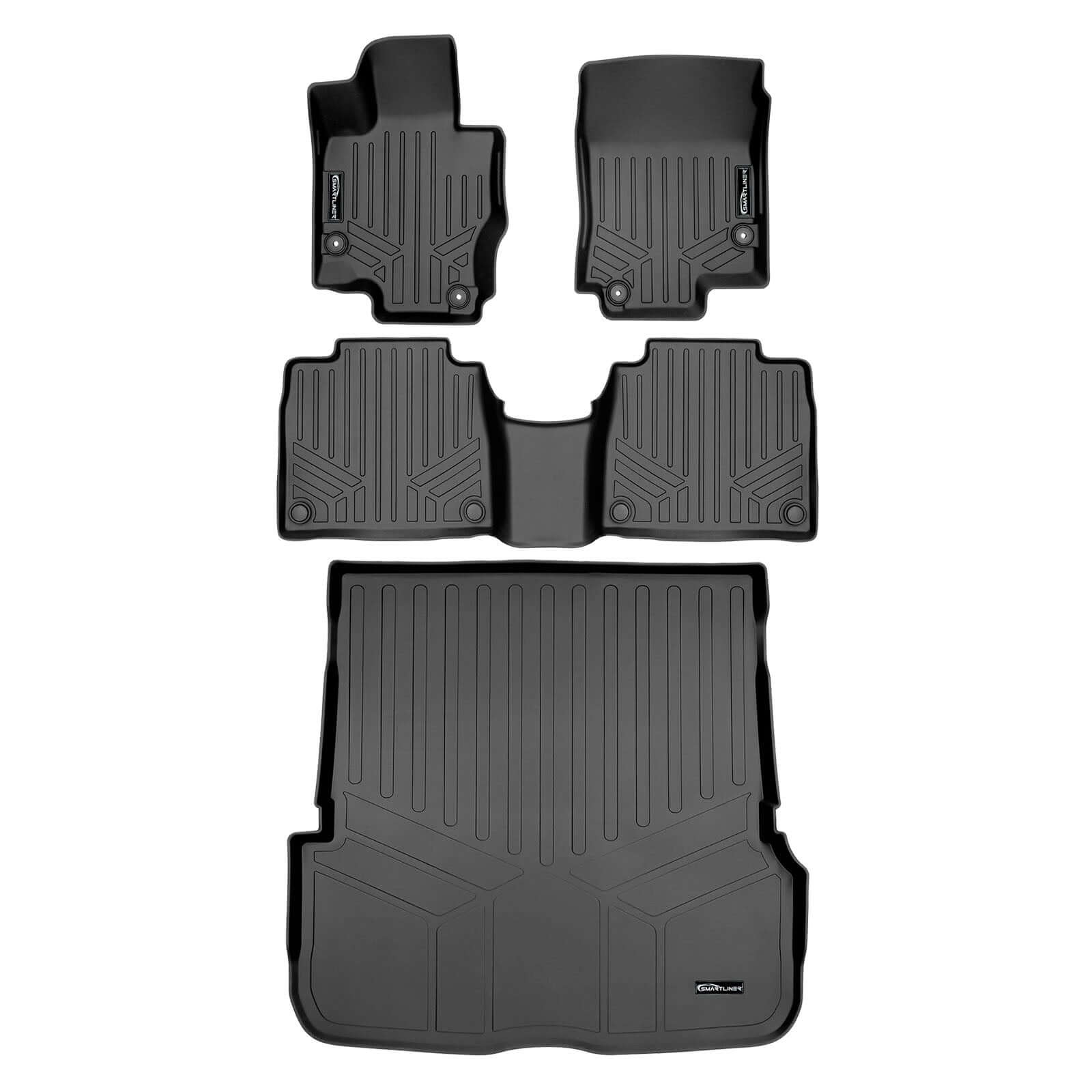 SMARTLINER Custom Fit Floor Liners For 2020-2024 Mercedes-Benz GLS-Class 7 Passenger With 2nd Row Bench Seat