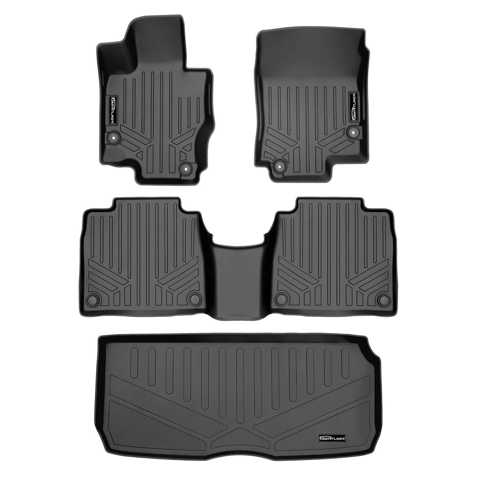 SMARTLINER Custom Fit Floor Liners For 2020-2024 Mercedes-Benz GLS-Class 7 Passenger With 2nd Row Bench Seat