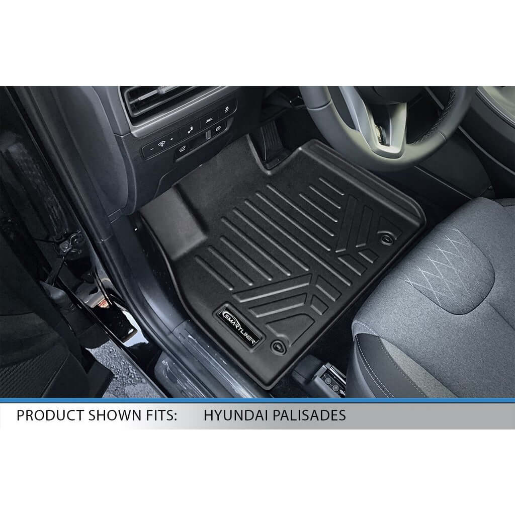 SMARTLINER Custom Fit Floor Liners For 2020-2024 Hyundai Palisade with 2nd Row Bench