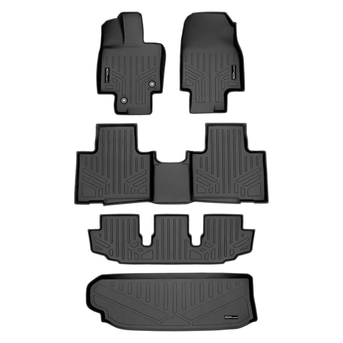 SMARTLINER Custom Fit Floor Liners For 2020-2024 Toyota Highlander (Fits models without Subwoofer)