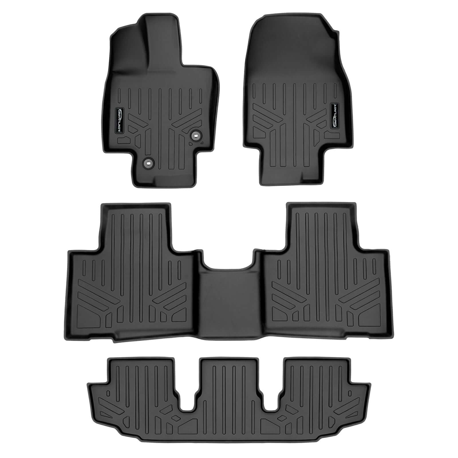 SMARTLINER Custom Fit Floor Liners For 2020-2024 Toyota Highlander (Fits models without Subwoofer)