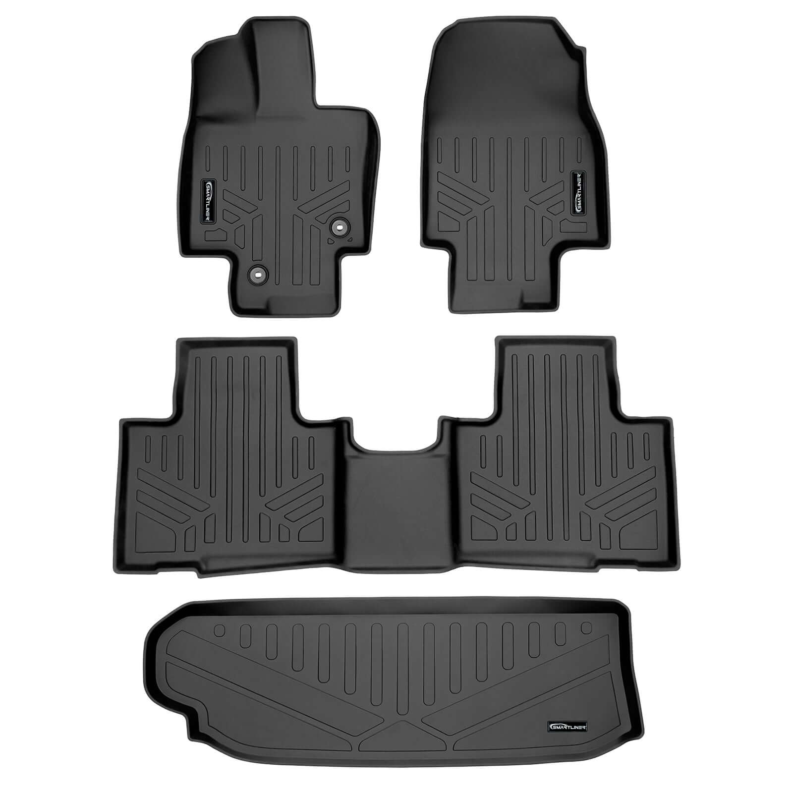 SMARTLINER Custom Fit Floor Liners For 2020-2024 Toyota Highlander (Fits models without Subwoofer)