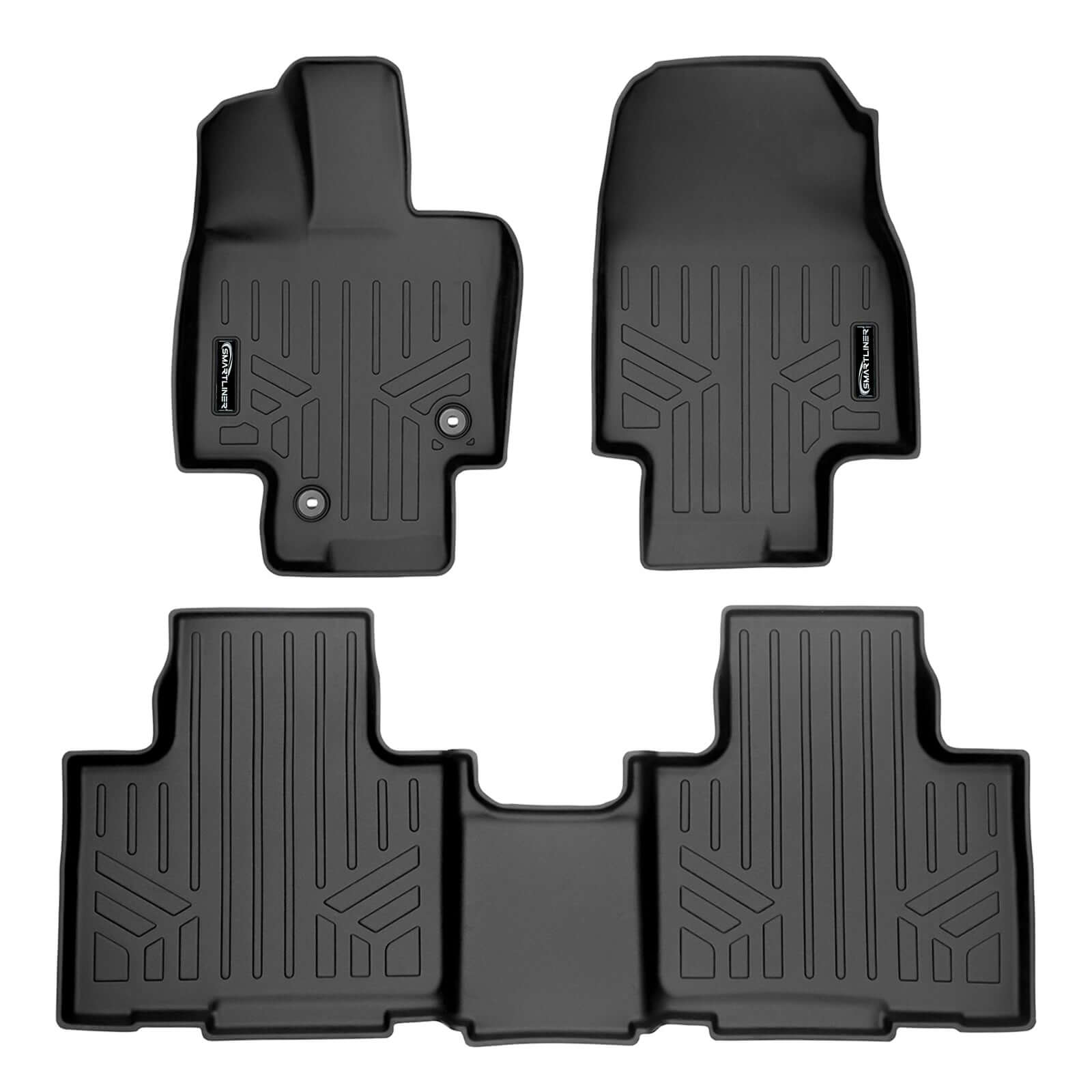 SMARTLINER Custom Fit Floor Liners For 2020-2024 Toyota Highlander Hybrid (Fits models with subwoofer)