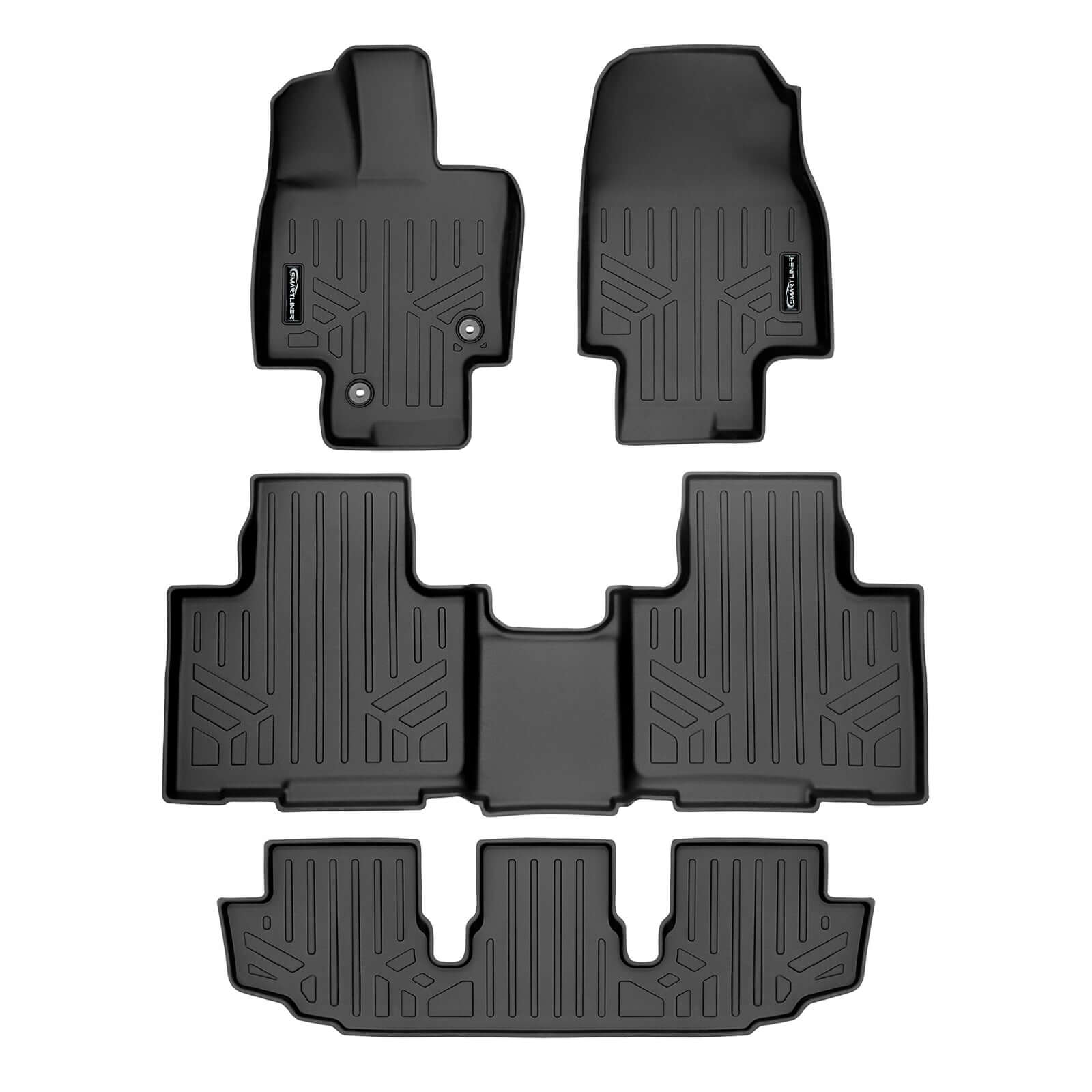 SMARTLINER Custom Fit Floor Liners For 2020-2024 Toyota Highlander Hybrid (Fits models with subwoofer)