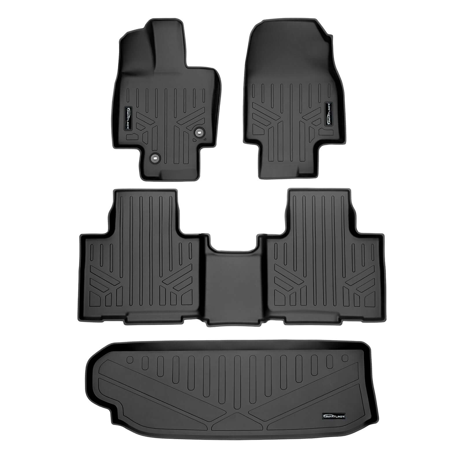 SMARTLINER Custom Fit Floor Liners For 2020-2024 Toyota Highlander Hybrid (Fits models with subwoofer)