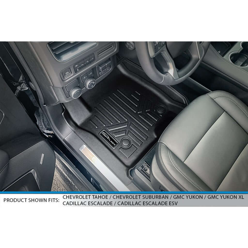 SMARTLINER Custom Fit Floor Liners For 2021-2024 Cadillac Escalade with 2nd Row Bucket Seats