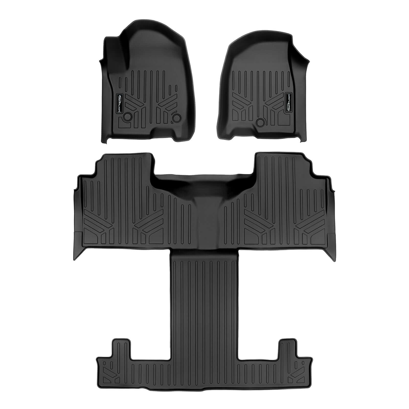 SMARTLINER Custom Fit Floor Liners For 2021-2024 Cadillac Escalade with 2nd Row Bucket Seats