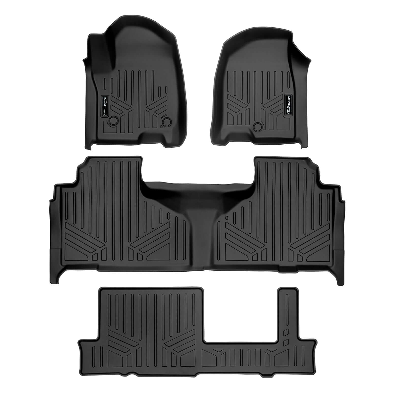 SMARTLINER Custom Fit Floor Liners For 2021-2024 Cadillac Escalade with 2nd Row Bench Seat