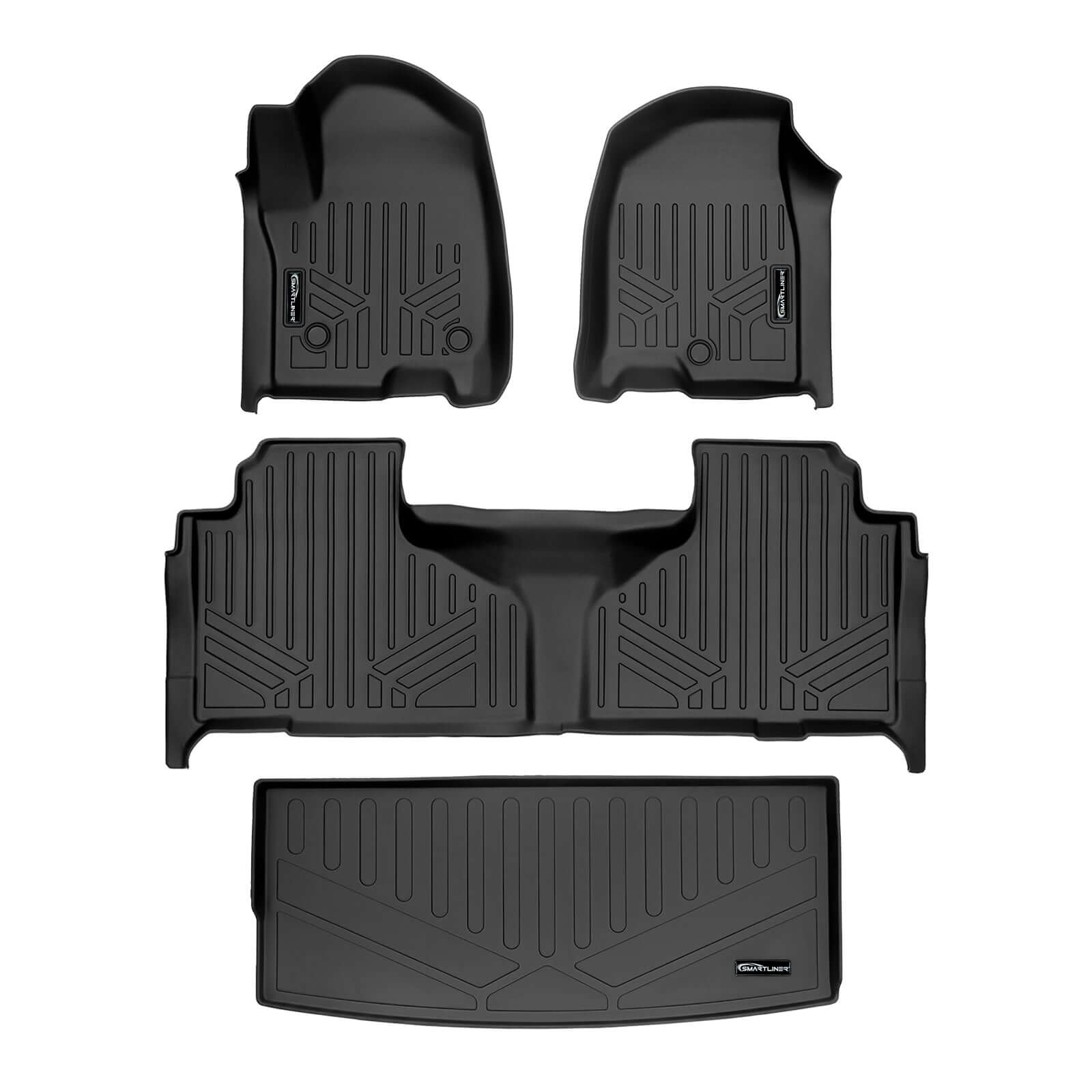 SMARTLINER Custom Fit Floor Liners For 2021-2024 Cadillac Escalade with 2nd Row Bench Seat