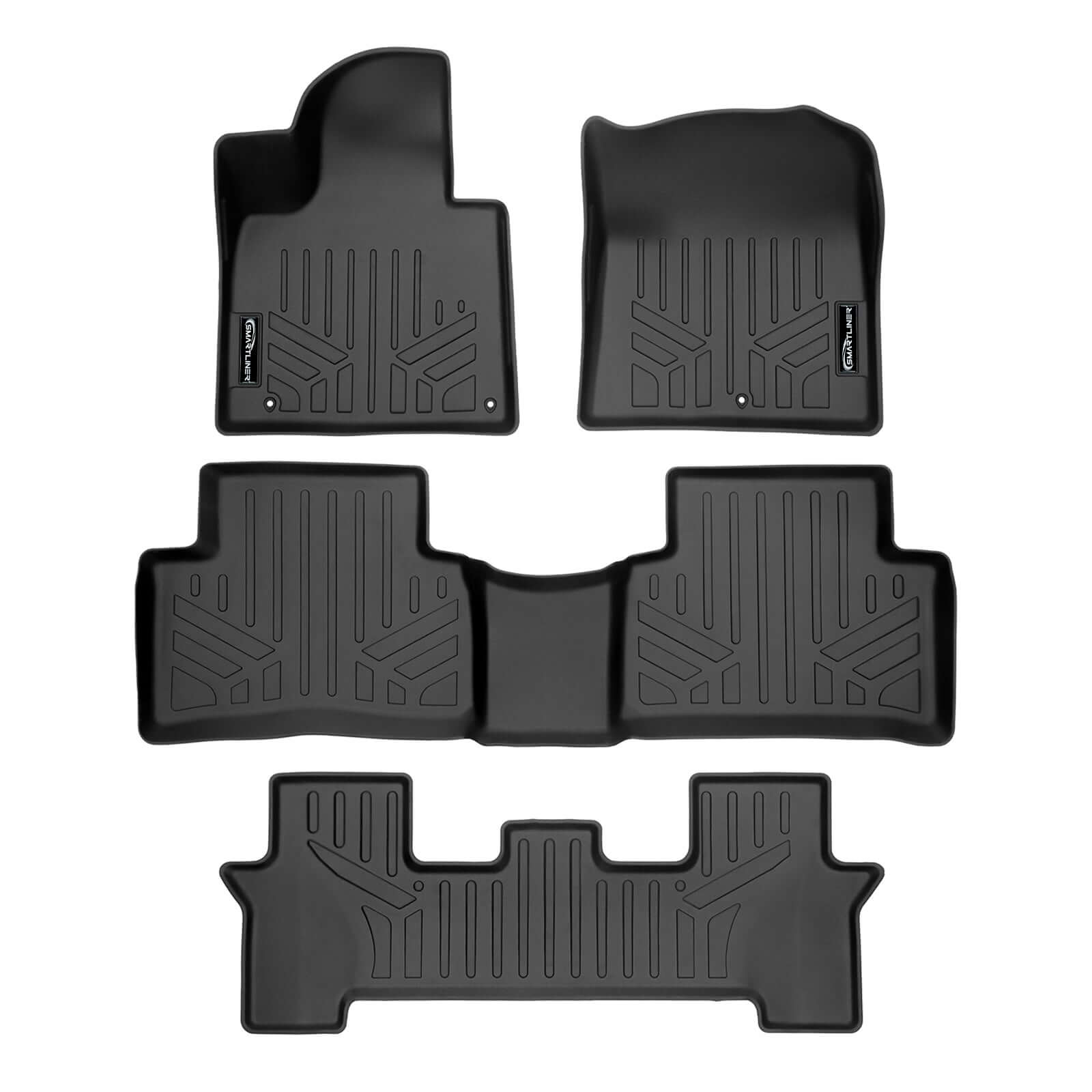 SMARTLINER Custom Fit Floor Liners For 2021-2024 Kia Sorento (with 2nd Row Bench Seat)