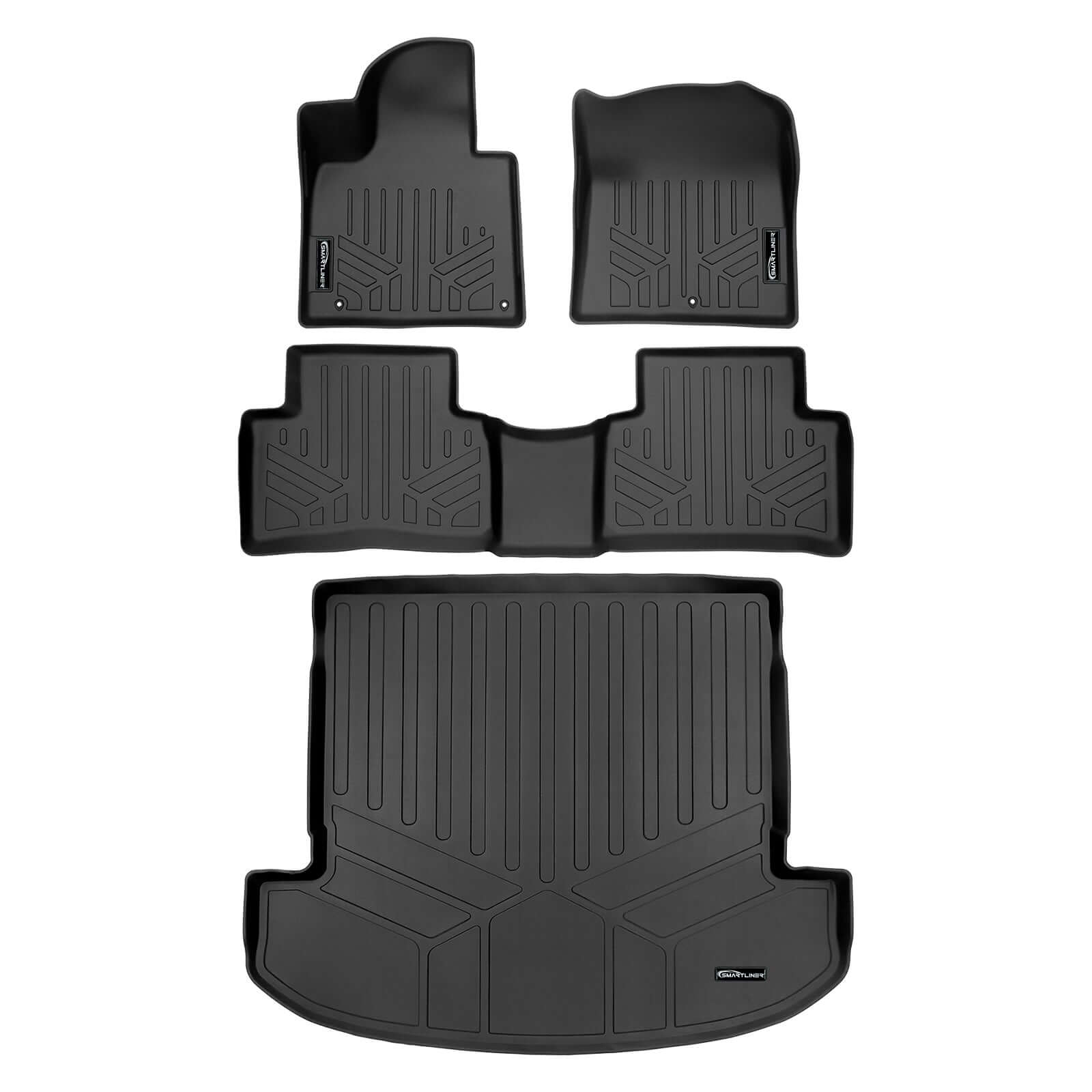 SMARTLINER Custom Fit Floor Liners For 2021-2024 Kia Sorento (with 2nd Row Bench Seat)