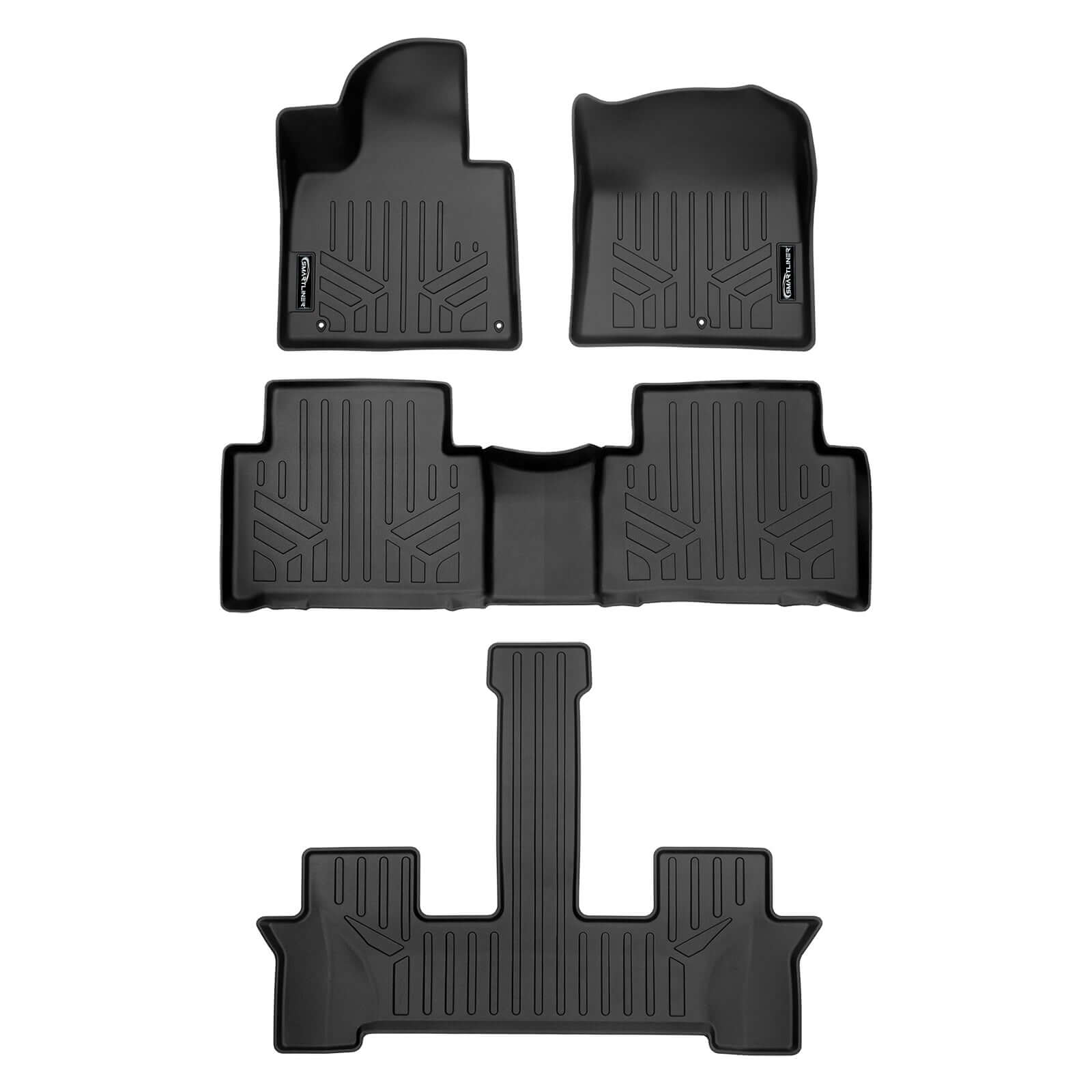 SMARTLINER Custom Fit Floor Liners For 2021-2024 Kia Sorento (with 2nd Row Bucket Seats No Center Console)