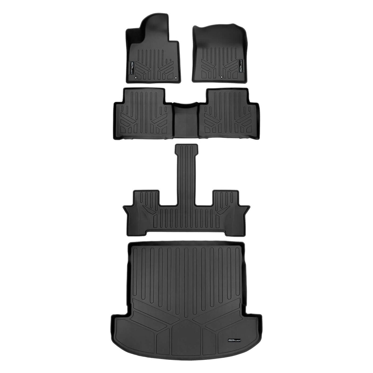 SMARTLINER Custom Fit Floor Liners For 2021-2024 Kia Sorento (with 2nd Row Bucket Seats No Center Console)