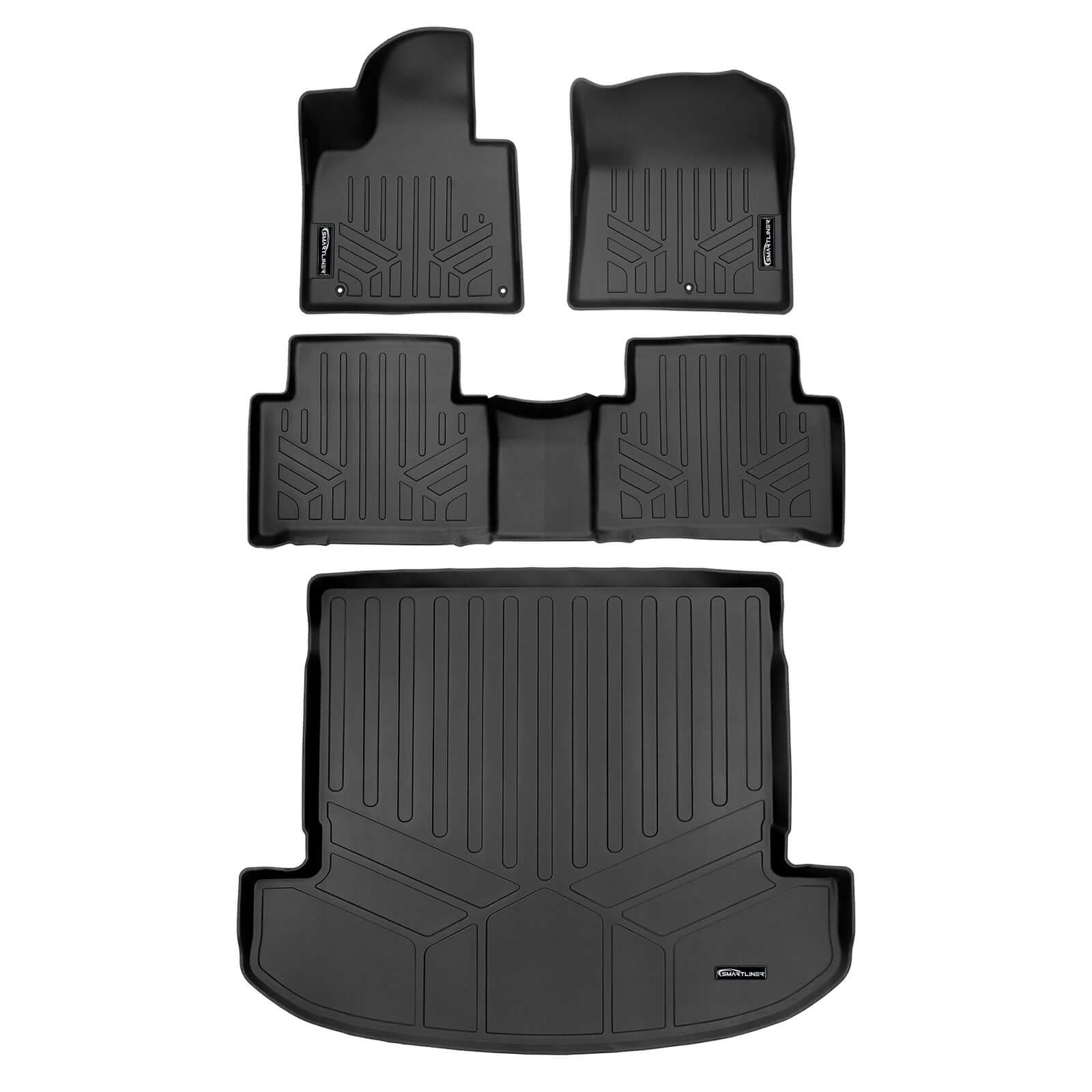 SMARTLINER Custom Fit Floor Liners For 2021-2024 Kia Sorento (with 2nd Row Bucket Seats No Center Console)