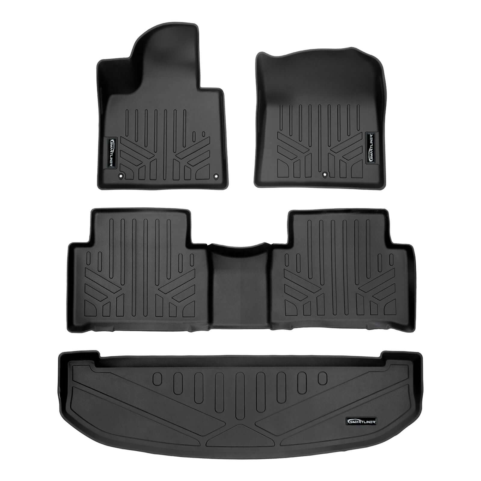 SMARTLINER Custom Fit Floor Liners For 2021-2024 Kia Sorento (with 2nd Row Bucket Seats No Center Console)