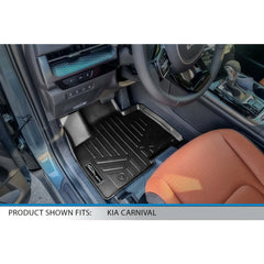 SMARTLINER Custom Fit Floor Liners For 2022-2025 Kia Carnival (7 Passenger Models Without 2nd Row VIP Seats)