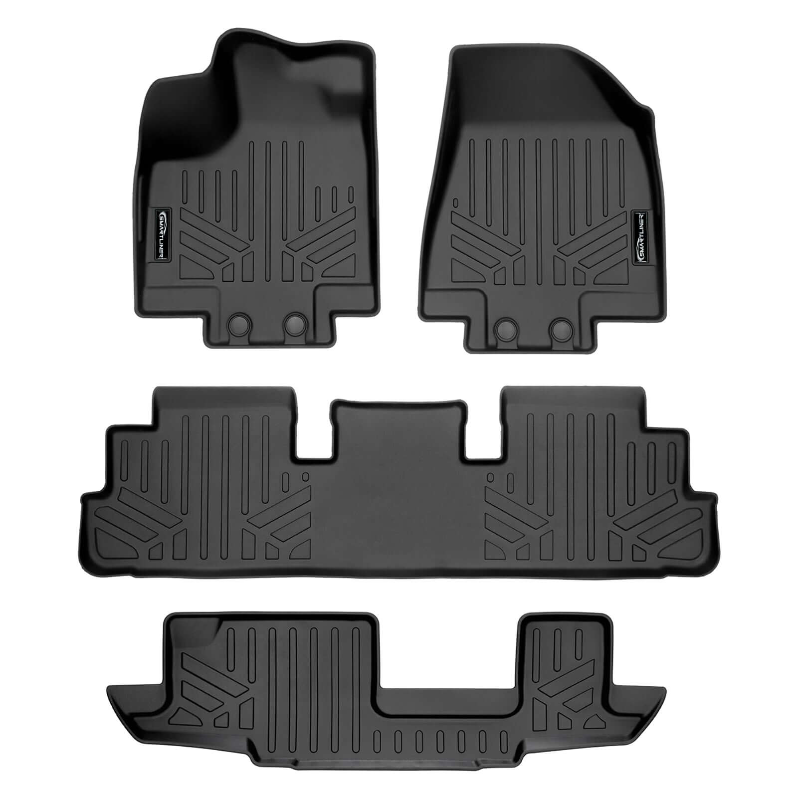 SMARTLINER Custom Fit Floor Liners For 2022-2024 Nissan Pathfinder (8 Passenger)