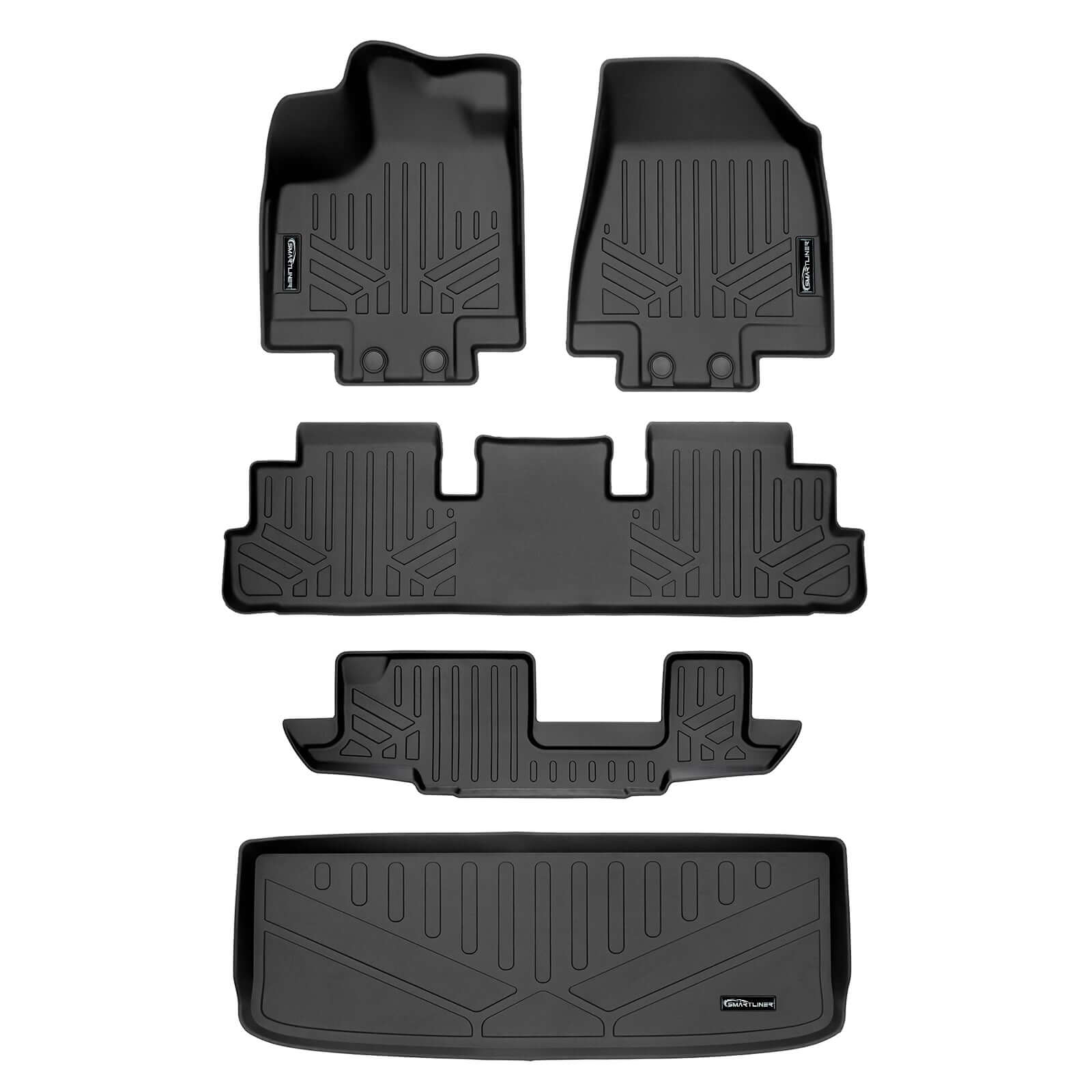 SMARTLINER Custom Fit Floor Liners For 2022-2024 Nissan Pathfinder (8 Passenger)