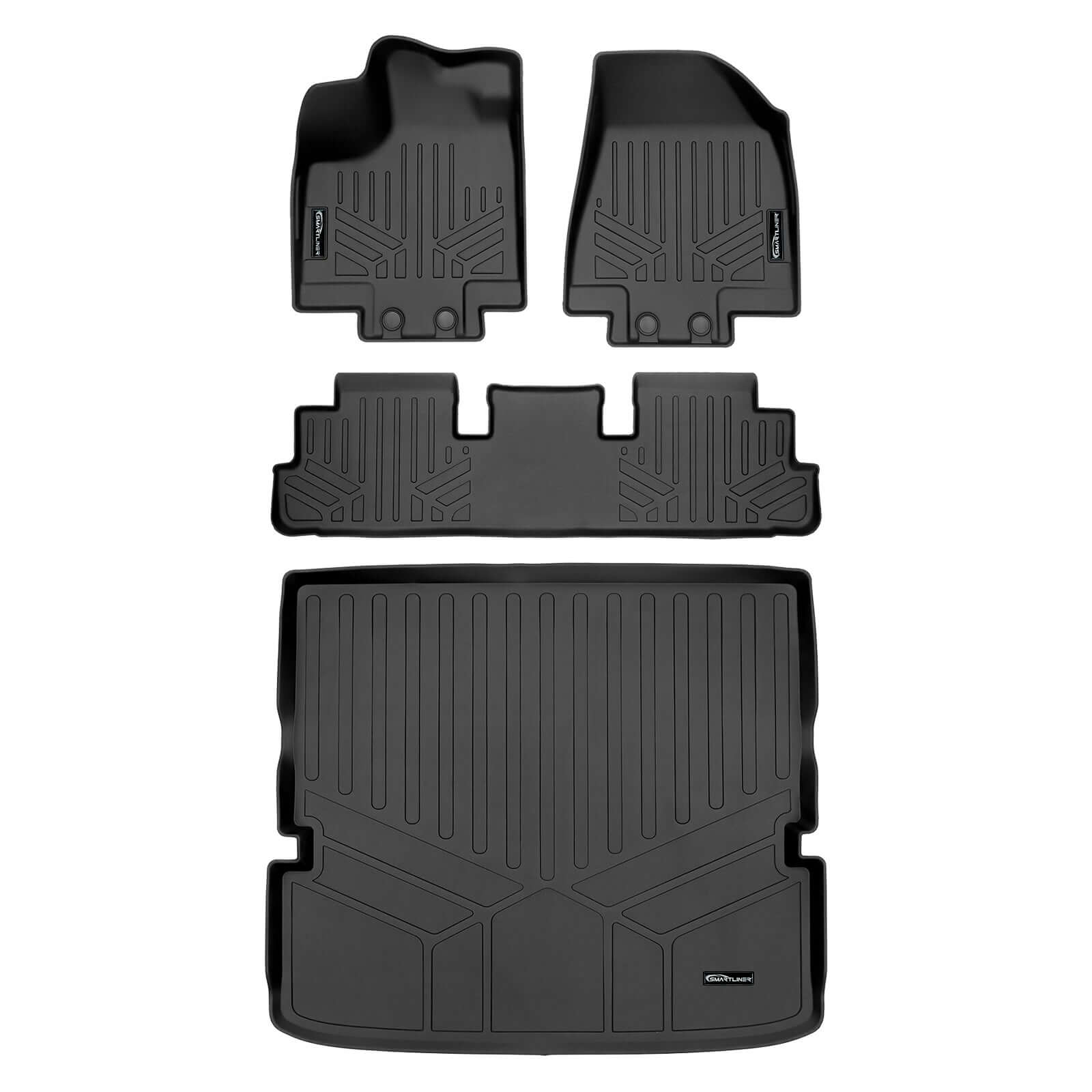 SMARTLINER Custom Fit Floor Liners For 2022-2024 Nissan Pathfinder (8 Passenger)