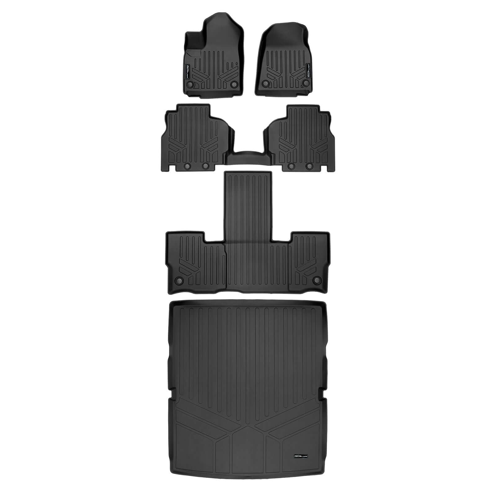 SMARTLINER Custom Fit Floor Liners For 2022-2024 Jeep Wagoneer (7 Passenger Model)