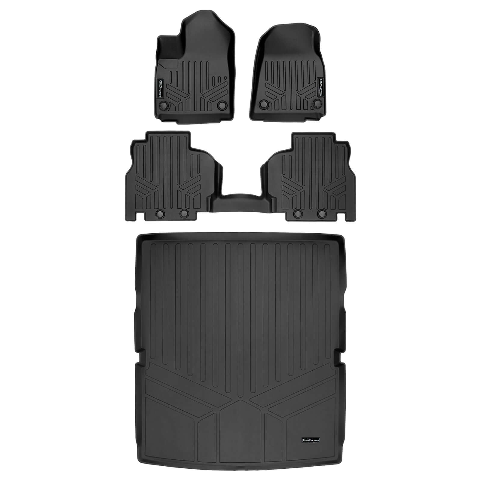 SMARTLINER Custom Fit Floor Liners For 2022-2024 Jeep Wagoneer (7 Passenger Model)