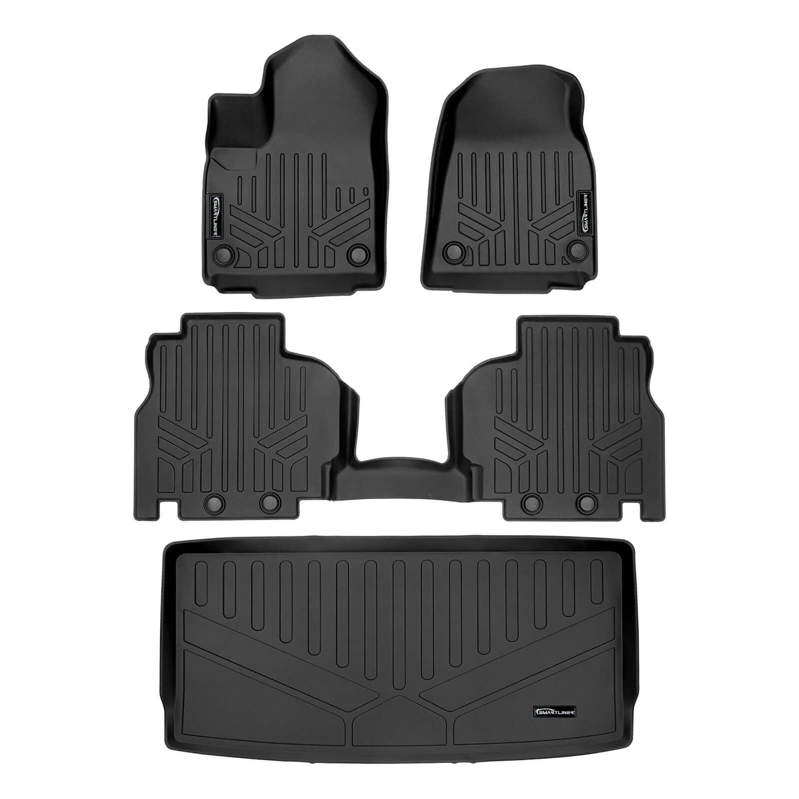 SMARTLINER Custom Fit Floor Liners For 2022-2024 Jeep Wagoneer (7 Passenger Model)